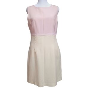 Vintage United Colors Of Benetton Linen Mini Dress Size Small Pink Yellow